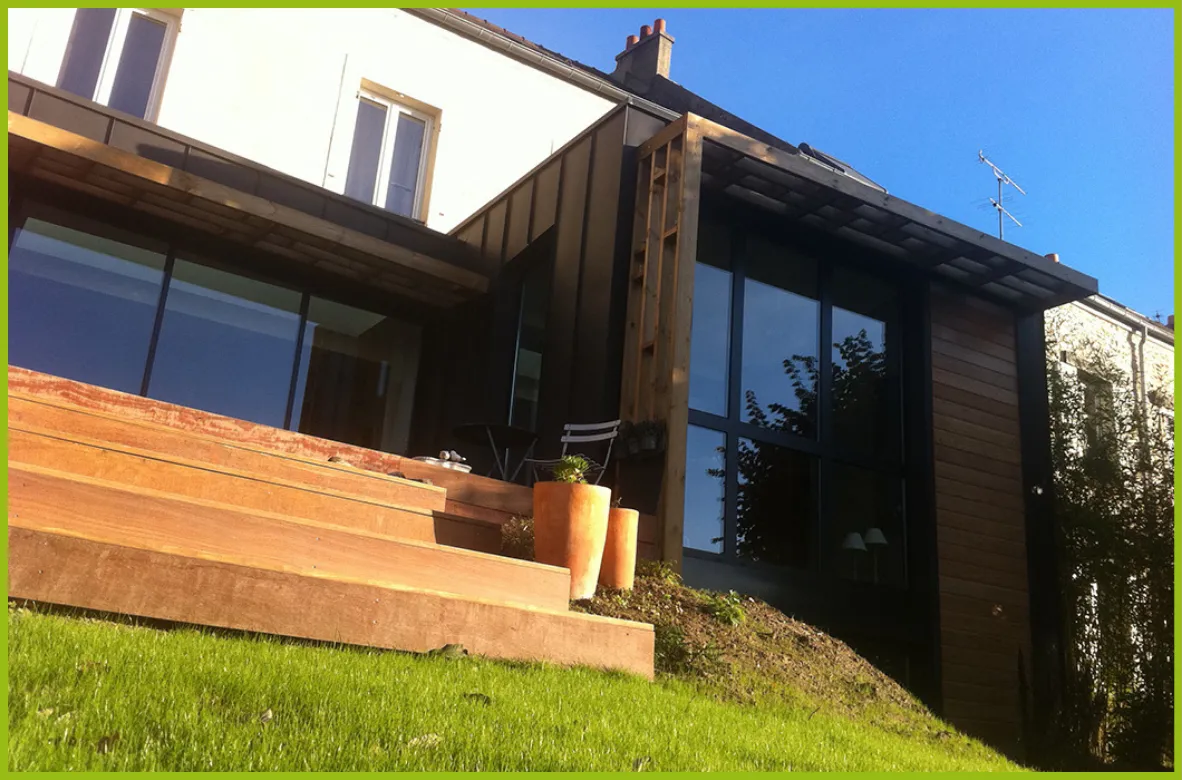 extension maison bois houdan
